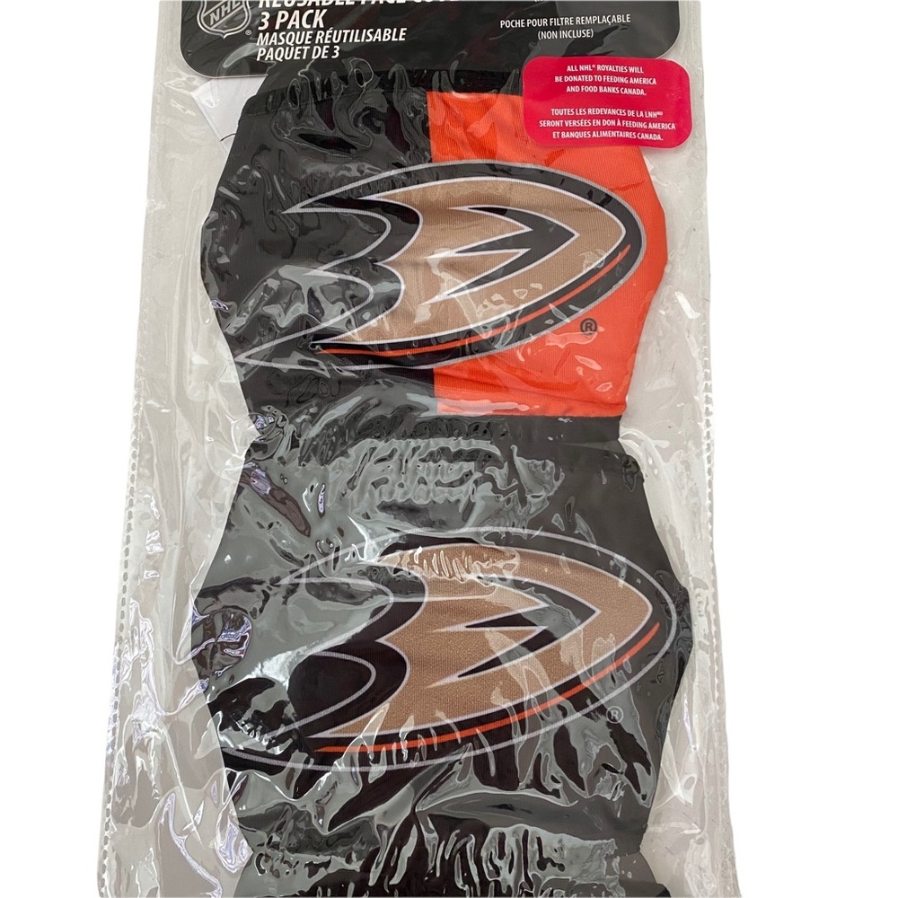 NHL Anaheim Ducks Reusable Face Cover 3 Pack Hockey B32 - Picture 2 of 10